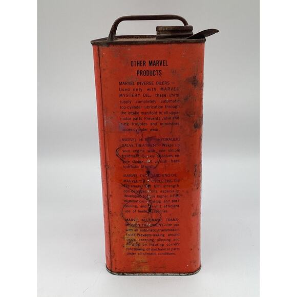 Marvel Mystery Oil 1 gallon can - Early Spout Metal Can before danger labeling - Picture 2 of 5